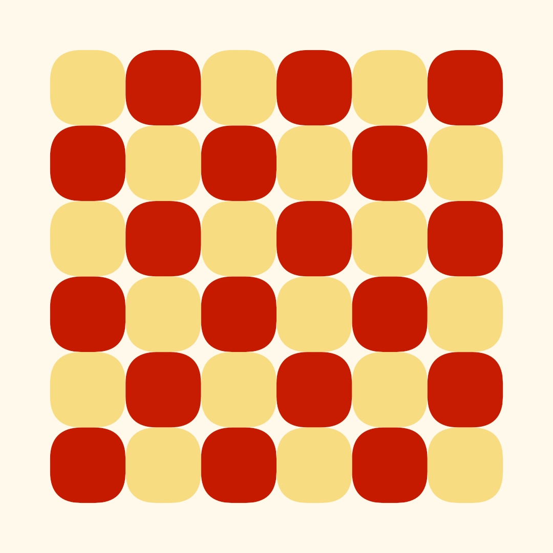 Pattern geometrico ricavato dalla ripetizione della O deformata del logo di Che Due Polpette!